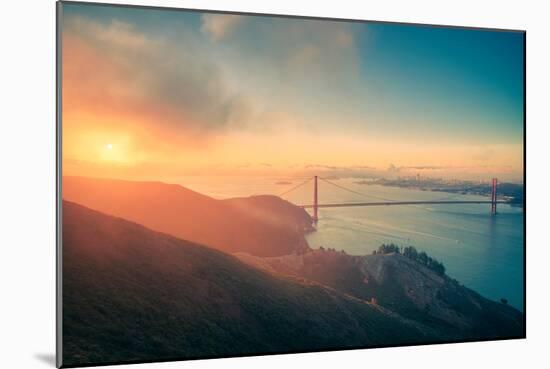 Mid-summer Morning Landscape at Golden Gate Bridge, San Francisco, California-Vincent James-Mounted Photographic Print