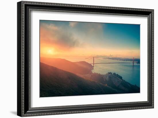 Mid-summer Morning Landscape at Golden Gate Bridge, San Francisco, California-Vincent James-Framed Photographic Print