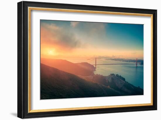 Mid-summer Morning Landscape at Golden Gate Bridge, San Francisco, California-Vincent James-Framed Photographic Print