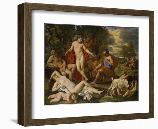 Midas and Bacchus-Nicolas Poussin-Framed Giclee Print