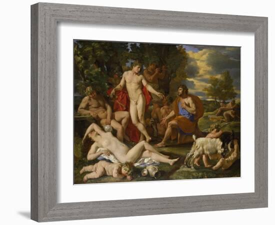 Midas and Bacchus-Nicolas Poussin-Framed Giclee Print