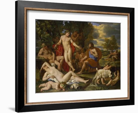 Midas and Bacchus-Nicolas Poussin-Framed Giclee Print