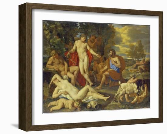 Midas and Bacchus-Nicolas Poussin-Framed Giclee Print