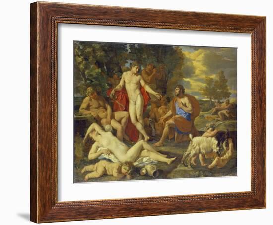 Midas and Bacchus-Nicolas Poussin-Framed Giclee Print