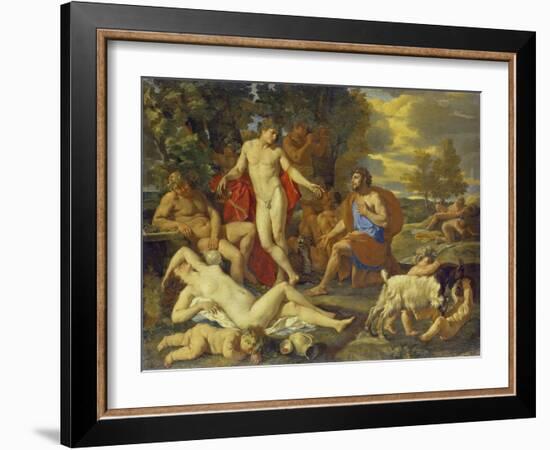 Midas and Bacchus-Nicolas Poussin-Framed Giclee Print