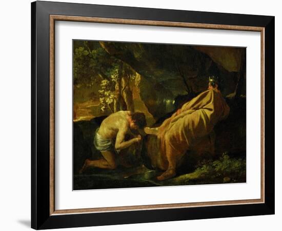 Midas at the Source of the River Pactole, circa 1626-1627-Nicolas Poussin-Framed Giclee Print