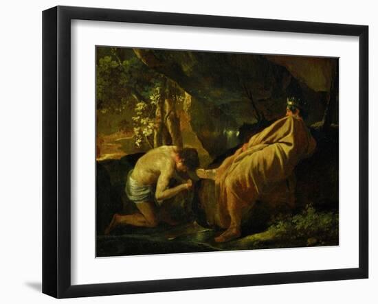 Midas at the Source of the River Pactole, circa 1626-1627-Nicolas Poussin-Framed Giclee Print