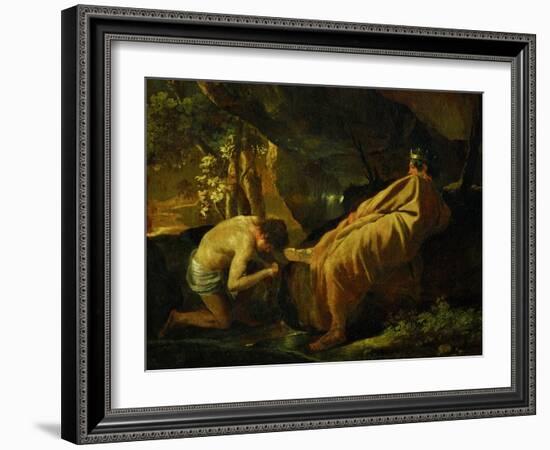 Midas at the Source of the River Pactole, circa 1626-1627-Nicolas Poussin-Framed Giclee Print