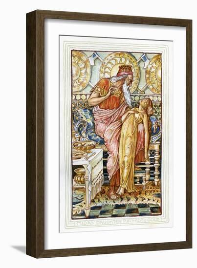 Midas' daughter turned to gold-Walter Crane-Framed Giclee Print