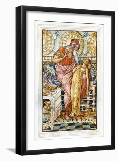 Midas' daughter turned to gold-Walter Crane-Framed Giclee Print