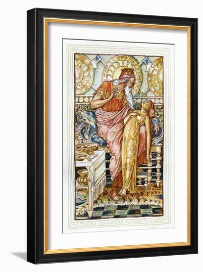 Midas' daughter turned to gold-Walter Crane-Framed Giclee Print