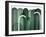 MidCentury Arches Emerald Green-Urban Epiphany-Framed Art Print