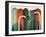 MidCentury Arches Orange Green-Urban Epiphany-Framed Art Print