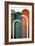 MidCentury Arches Teal Orange 2-Urban Epiphany-Framed Art Print