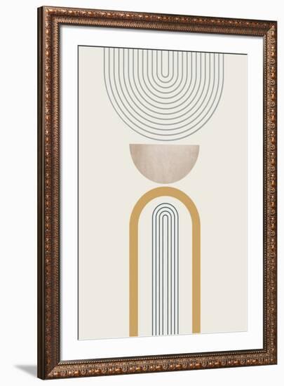 MidCentury Minimalist Boho 3-Urban Epiphany-Framed Art Print