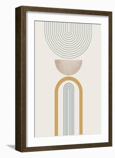 MidCentury Minimalist Boho 3-Urban Epiphany-Framed Art Print