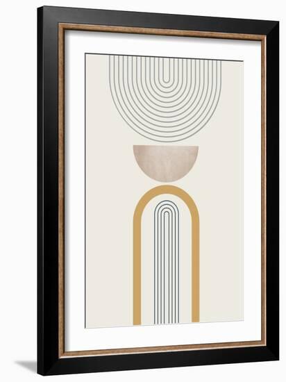 MidCentury Minimalist Boho 3-Urban Epiphany-Framed Art Print