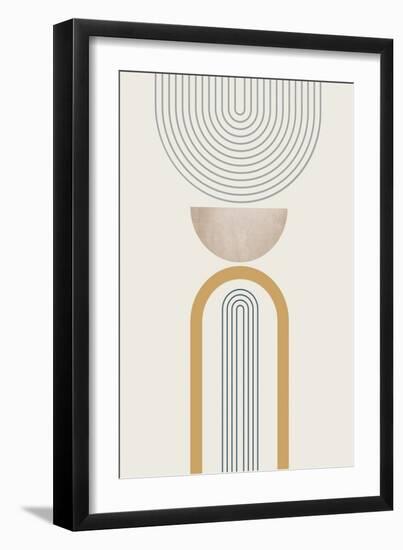 MidCentury Minimalist Boho 3-Urban Epiphany-Framed Art Print