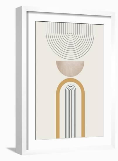 MidCentury Minimalist Boho 3-Urban Epiphany-Framed Art Print