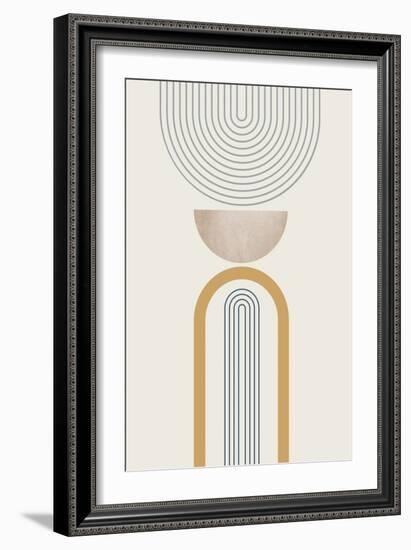 MidCentury Minimalist Boho 3-Urban Epiphany-Framed Art Print