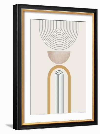 MidCentury Minimalist Boho 3-Urban Epiphany-Framed Art Print