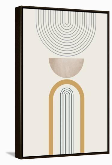 MidCentury Minimalist Boho 3-Urban Epiphany-Framed Stretched Canvas