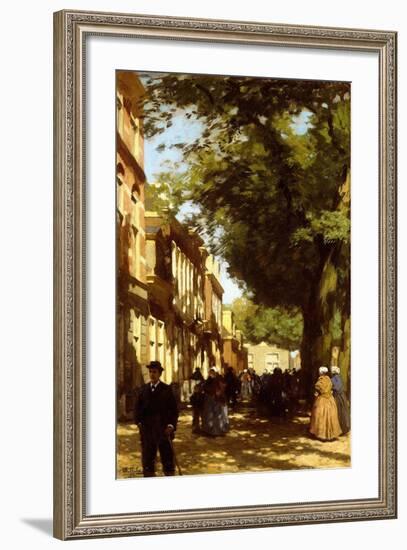 Midday on a Busy City Street, 1894-Willem Tholen-Framed Giclee Print