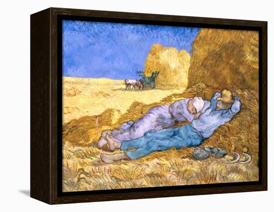 Midday Rest (after Millet), c.1890-Vincent van Gogh-Framed Premier Image Canvas