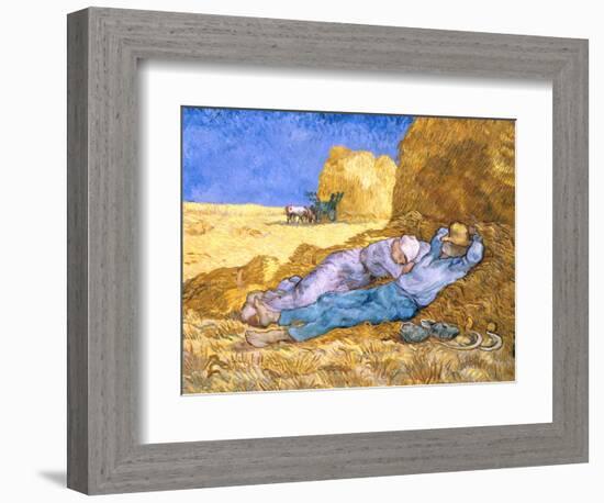 Midday Rest (after Millet), c.1890-Vincent van Gogh-Framed Premium Giclee Print