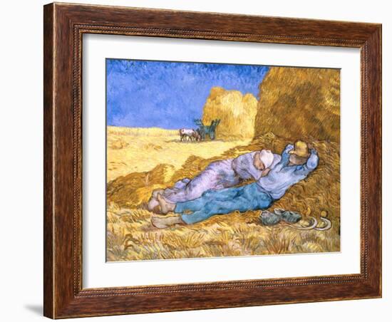 Midday Rest (after Millet), c.1890-Vincent van Gogh-Framed Giclee Print