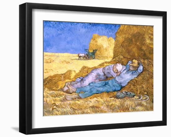 Midday Rest (after Millet), c.1890-Vincent van Gogh-Framed Giclee Print