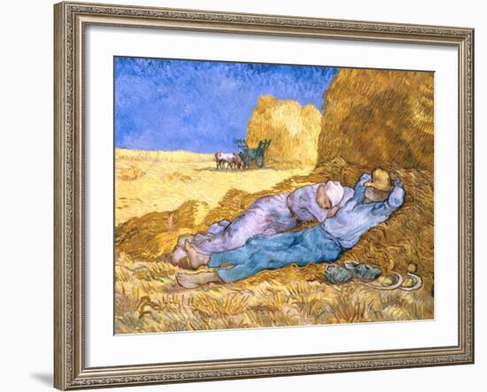 Midday Rest (after Millet), c.1890-Vincent van Gogh-Framed Giclee Print