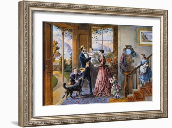 Middle Age, 1868-Currier & Ives-Framed Giclee Print