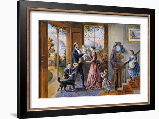 Middle Age, 1868-Currier & Ives-Framed Giclee Print