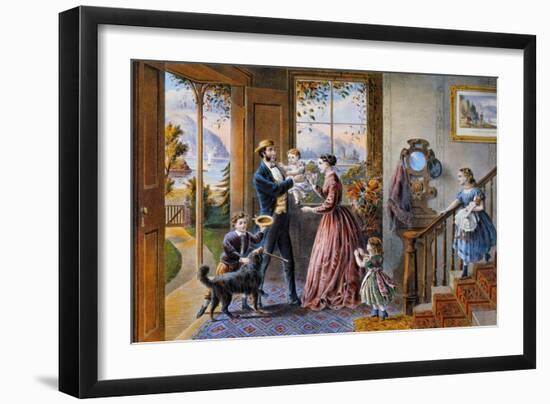 Middle Age, 1868-Currier & Ives-Framed Giclee Print