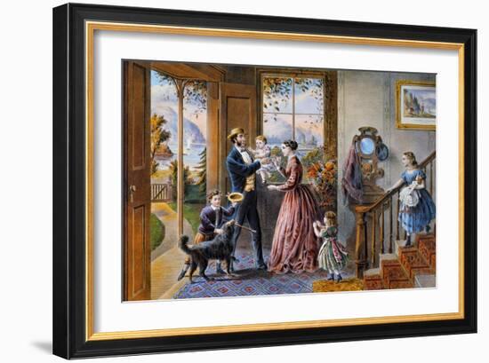 Middle Age, 1868-Currier & Ives-Framed Giclee Print