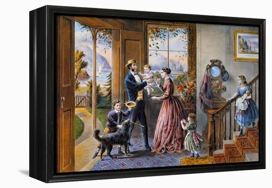 Middle Age, 1868-Currier & Ives-Framed Premier Image Canvas