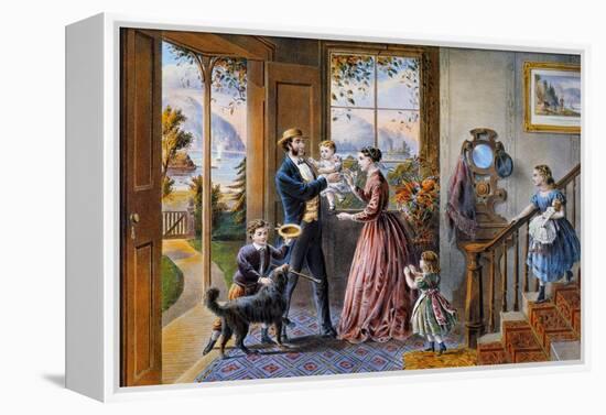 Middle Age, 1868-Currier & Ives-Framed Premier Image Canvas