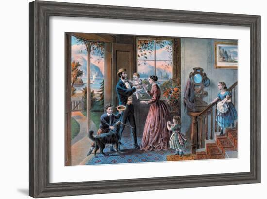 Middle Age-Currier & Ives-Framed Art Print