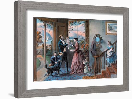 Middle Age-Currier & Ives-Framed Art Print