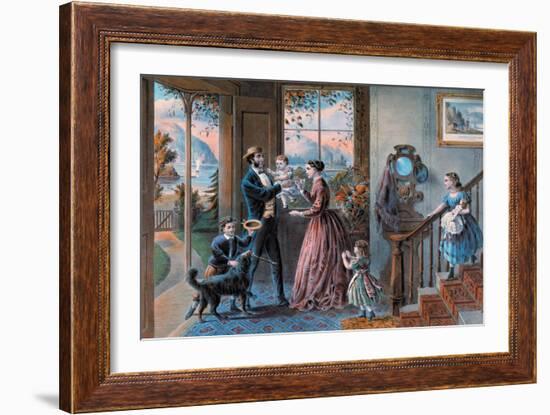 Middle Age-Currier & Ives-Framed Art Print