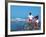 Middle-aged Couple Riding Bikes on the Beach-Bill Bachmann-Framed Photographic Print