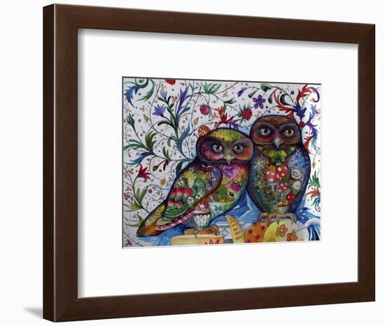 Middle Ages Owls-Oxana Zaika-Framed Giclee Print