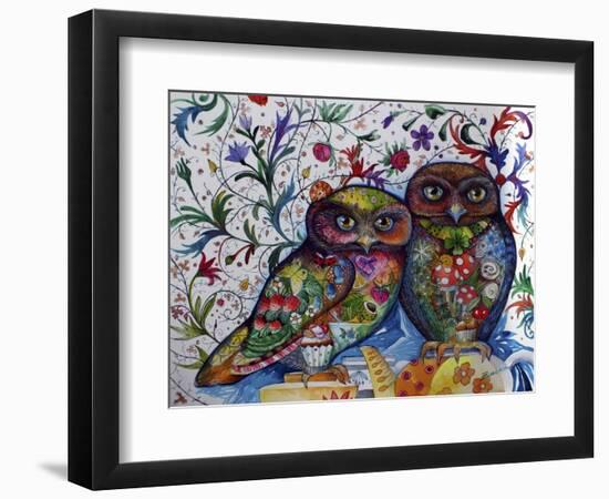 Middle Ages Owls-Oxana Zaika-Framed Giclee Print