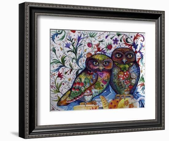 Middle Ages Owls-Oxana Zaika-Framed Giclee Print