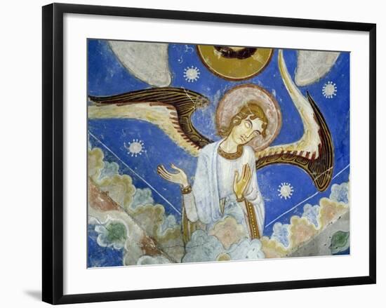 Middle Angels, Detail of Eastern Arm of Frescoed Stone Cross-null-Framed Giclee Print