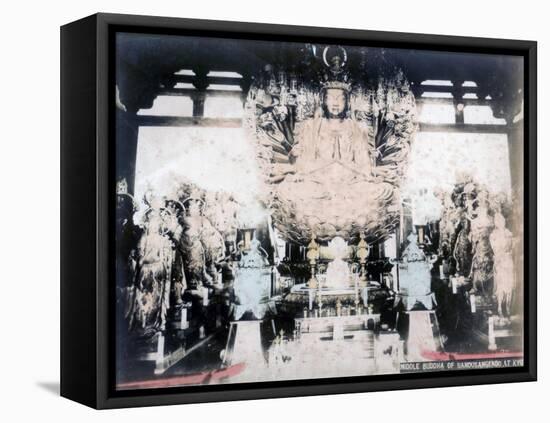 Middle Buddha, Sanjusangendo Temple, Kyoto, Japan-null-Framed Premier Image Canvas