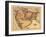 Middle East "Persia Arabia" - Panoramic Map-Lantern Press-Framed Art Print