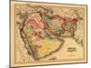 Middle East "Persia Arabia" - Panoramic Map-Lantern Press-Mounted Art Print