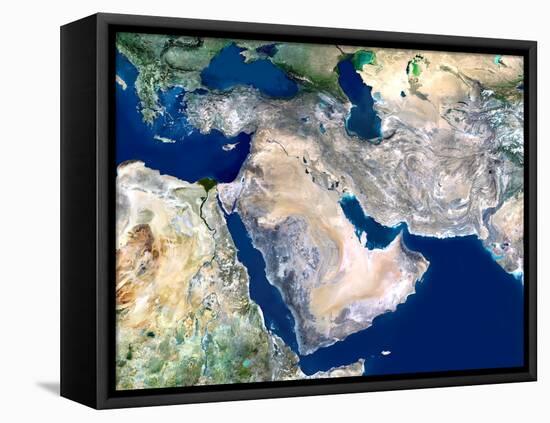 Middle East, Satellite Image-PLANETOBSERVER-Framed Premier Image Canvas